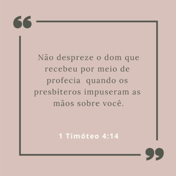 1 Timóteo 4:14